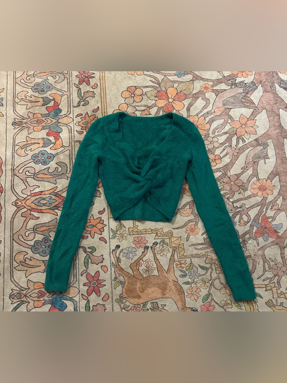 aerie Emerald Green Crop Top (Has 2 super small ink dots) on left arm